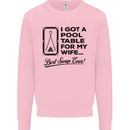 A Pool Cue for My Wife Best Swap Ever! Mens Sweatshirt Jumper Light Pink