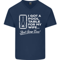 A Pool Cue for My Wife Best Swap Ever! Mens V-Neck Cotton T-Shirt Navy Blue