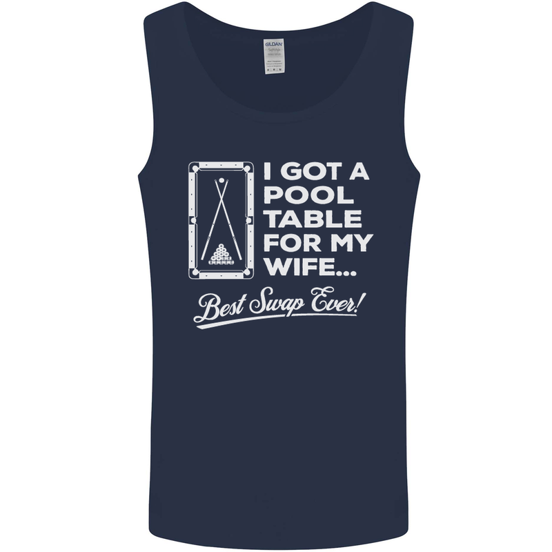 A Pool Cue for My Wife Best Swap Ever! Mens Vest Tank Top Navy Blue