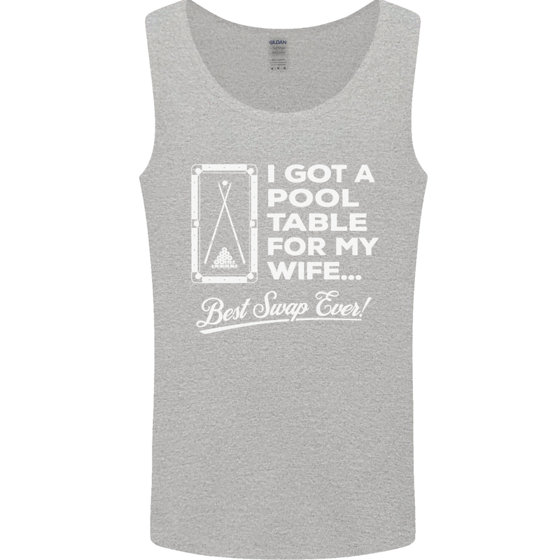 A Pool Cue for My Wife Best Swap Ever! Mens Vest Tank Top White