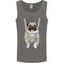 A Pug in a Baby Harness Funny Dog Mens Vest Tank Top Charcoal