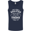 A Qualified Fisherman Looks Like Mens Vest Tank Top Navy Blue