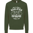 A Qualified Photographer Looks Like Mens Sweatshirt Jumper Forest Green