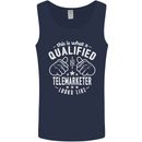 A Qualified Telemarketer Looks Like Mens Vest Tank Top Navy Blue