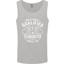 A Qualified Telemarketer Looks Like Mens Vest Tank Top Sports Grey