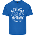 A Qualified Tractor Driver Looks Like Mens Cotton T-Shirt Tee Top Royal Blue