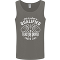 A Qualified Tractor Driver Looks Like Mens Vest Tank Top Charcoal
