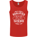 A Qualified Tractor Driver Looks Like Mens Vest Tank Top Red