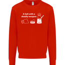 A Salt With a Deadly Weapon Funny Food Mens Sweatshirt Jumper Bright Red