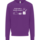 A Salt With a Deadly Weapon Funny Food Mens Sweatshirt Jumper Purple