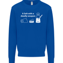 A Salt With a Deadly Weapon Funny Food Mens Sweatshirt Jumper Royal Blue