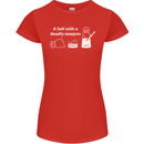 A Salt With a Deadly Weapon Funny Food Womens Petite Cut T-Shirt Red
