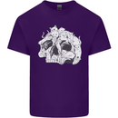 A Skull Made of Cats Mens Cotton T-Shirt Tee Top Purple
