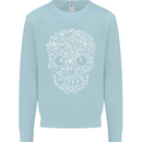 A Skull Made with Bicycles Cyclist Cycling Mens Sweatshirt Jumper Light Blue