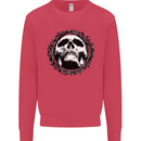 A Skull in Thorns Gothic Christ Jesus Mens Sweatshirt Jumper Heliconia