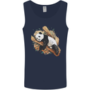 A Sleeping Panda Bear Ecology Animals Mens Vest Tank Top Navy Blue