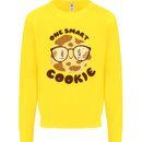 A Smart Cookie Funny Food Nerd Geek Maths Kids Sweatshirt Jumper Yellow