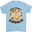 A Smart Cookie Funny Food Nerd Geek Maths Mens T-Shirt 100% Cotton Light Blue