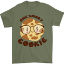 A Smart Cookie Funny Food Nerd Geek Maths Mens T-Shirt 100% Cotton Military Green