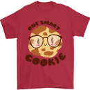 A Smart Cookie Funny Food Nerd Geek Maths Mens T-Shirt 100% Cotton Red