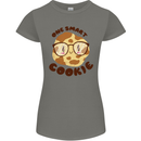 A Smart Cookie Funny Food Nerd Geek Maths Womens Petite Cut T-Shirt Charcoal