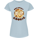 A Smart Cookie Funny Food Nerd Geek Maths Womens Petite Cut T-Shirt Light Blue