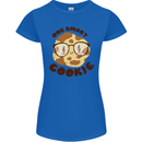 A Smart Cookie Funny Food Nerd Geek Maths Womens Petite Cut T-Shirt Royal Blue