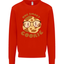 A Smart Cookie Funny Food Nerd Geek Science Kids Sweatshirt Jumper Bright Red