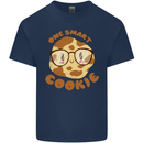 A Smart Cookie Funny Food Nerd Geek Science Kids T-Shirt Childrens Navy Blue
