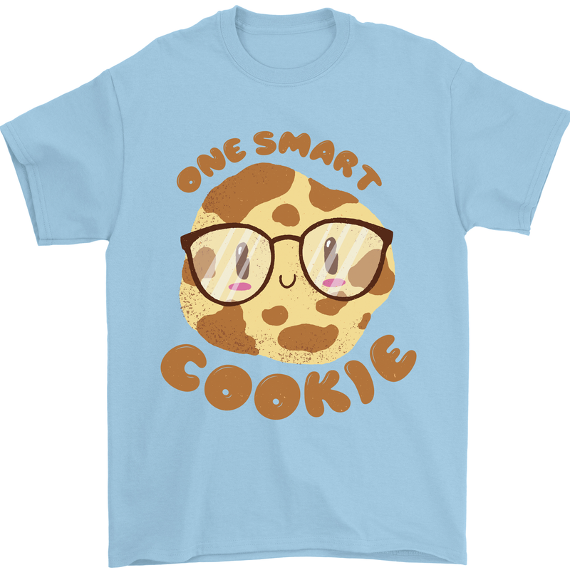 A Smart Cookie Funny Food Nerd Geek Science Mens T-Shirt 100% Cotton Light Blue
