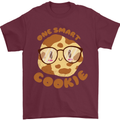 A Smart Cookie Funny Food Nerd Geek Science Mens T-Shirt 100% Cotton Maroon