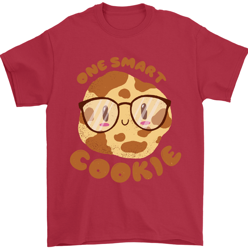 A Smart Cookie Funny Food Nerd Geek Science Mens T-Shirt 100% Cotton Red