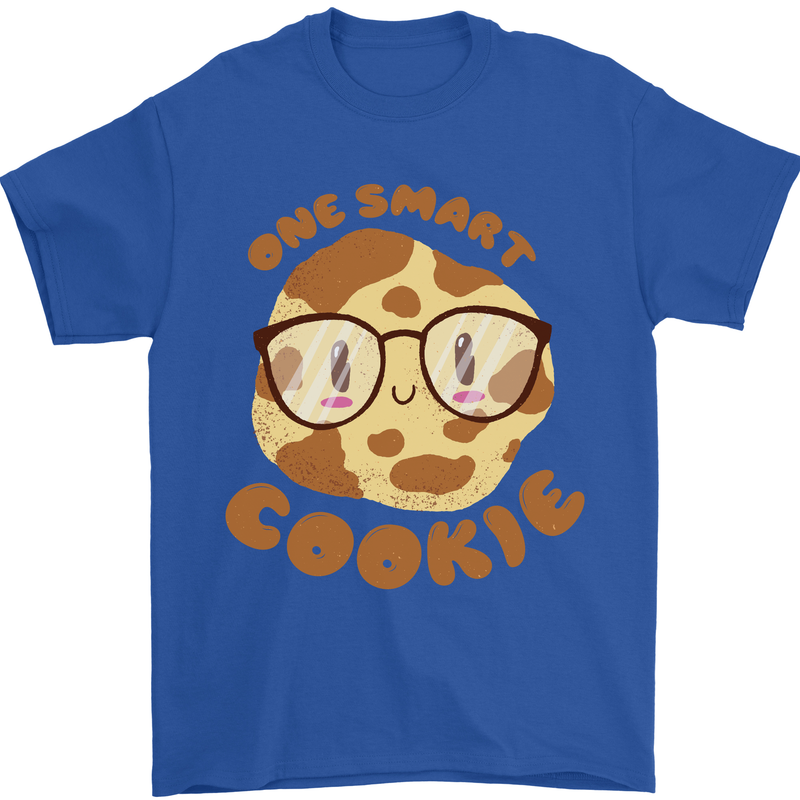 A Smart Cookie Funny Food Nerd Geek Science Mens T-Shirt 100% Cotton Royal Blue