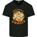 A Smart Cookie Funny Food Nerd Geek Science Mens V-Neck Cotton T-Shirt Black