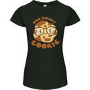 A Smart Cookie Funny Food Nerd Geek Science Womens Petite Cut T-Shirt Black