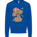 A Snail Playing the Banjo Under a Mushroom Mens Sweatshirt Jumper Royal Blue