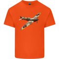 A Supermarine Spitfire Fying Solo Kids T-Shirt Childrens Orange