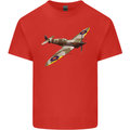 A Supermarine Spitfire Fying Solo Kids T-Shirt Childrens Red