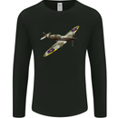 A Supermarine Spitfire Fying Solo Mens Long Sleeve T-Shirt Black