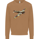A Supermarine Spitfire Fying Solo Mens Sweatshirt Jumper Caramel Latte