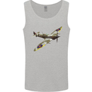 A Supermarine Spitfire Fying Solo Mens Vest Tank Top Sports Grey