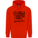 A Tennis Racket for My Wife Best Swap Ever! Mens 80% Cotton Hoodie Bright Red