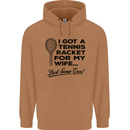 A Tennis Racket for My Wife Best Swap Ever! Mens 80% Cotton Hoodie Caramel Latte