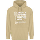 A Tennis Racket for My Wife Best Swap Ever! Mens 80% Cotton Hoodie Sand