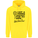 A Tennis Racket for My Wife Best Swap Ever! Mens 80% Cotton Hoodie Yellow