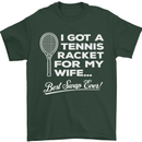 A Tennis Racket for My Wife Best Swap Ever! Mens T-Shirt Cotton Gildan Forest Green