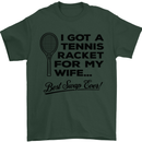 A Tennis Racket for My Wife Best Swap Ever! Mens T-Shirt Cotton Gildan Forest Green