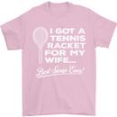 A Tennis Racket for My Wife Best Swap Ever! Mens T-Shirt Cotton Gildan Light Pink