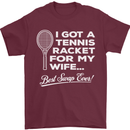 A Tennis Racket for My Wife Best Swap Ever! Mens T-Shirt Cotton Gildan Maroon
