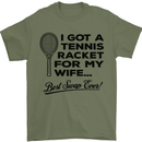 A Tennis Racket for My Wife Best Swap Ever! Mens T-Shirt Cotton Gildan Military Green